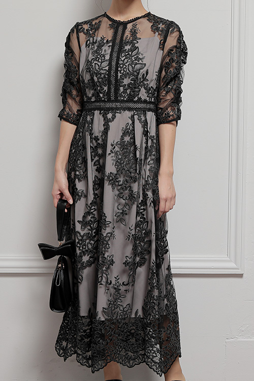 ドレス レース パーティー 披露宴 二次会 パーティードレス 結婚式 二次会 服装 親族 披露宴 謝恩会 卒業