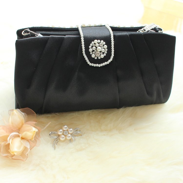 エポカ　パーティバッグ　黒　ビジュー付　新品未使用 PLIQUA（プリカ） パーティーバッグ 結婚式バッグ セレモニーバッグ