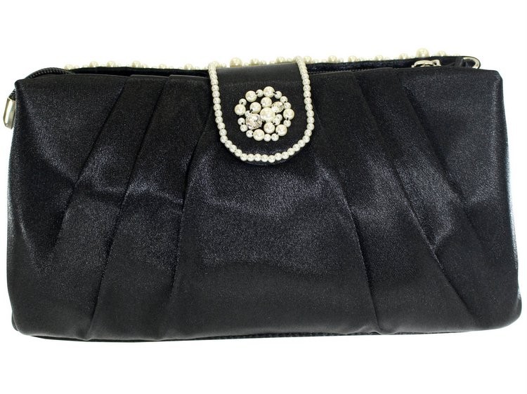 エポカ　パーティバッグ　黒　ビジュー付　新品未使用 PLIQUA（プリカ） パーティーバッグ 結婚式バッグ セレモニーバッグ