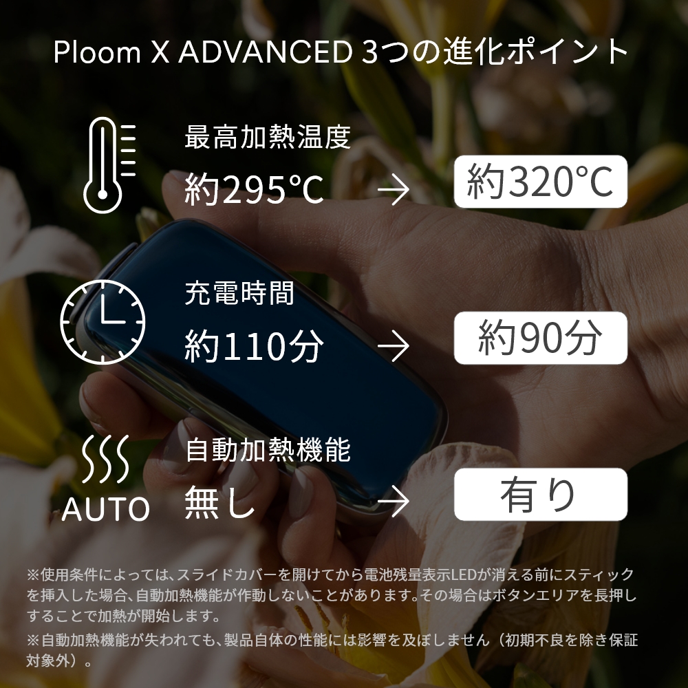 Ploom X ADVANCED 3つの進化ポイント