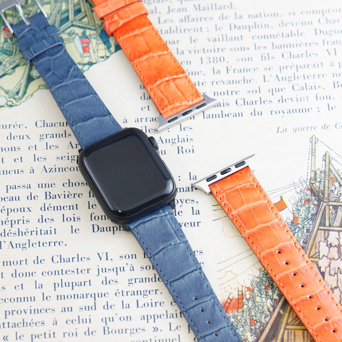 腕時計 ベルト交換 レザーベルト 20mm アップルウォッチ Apple Watch 7