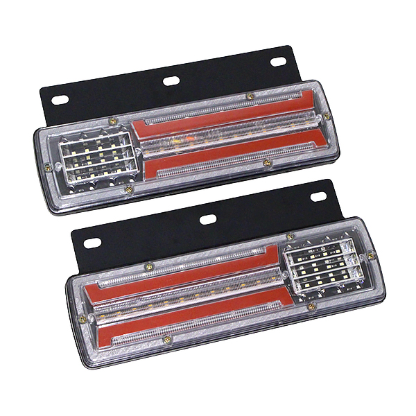 トラック 12V 24V 兼用 LED テールランプ 3色 赤 黄 白 左右セット