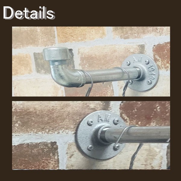 ウォールフック ロング おしゃれ インダストリアル : plumber - 通販