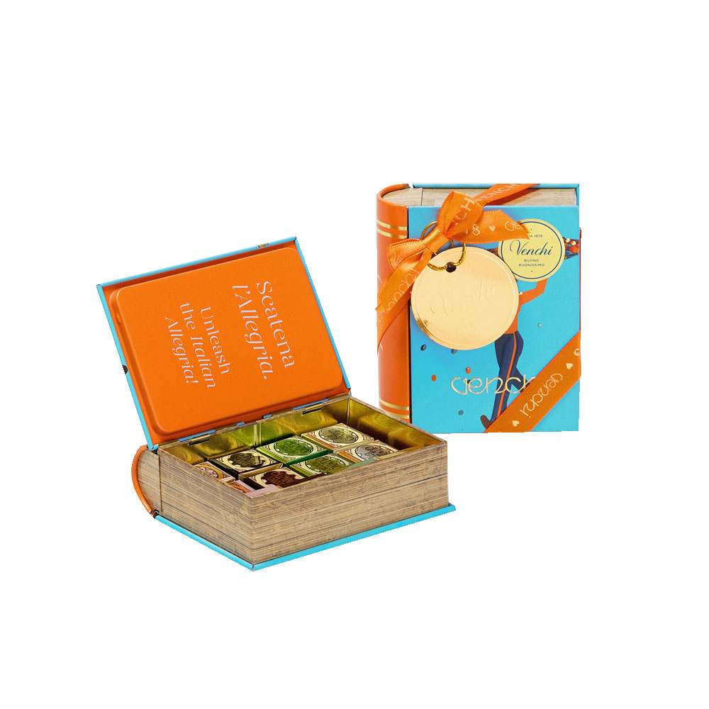 御年賀 寒中見舞い ギフト ヴェンキ ヴィンテージ ミニブック缶 ブルー