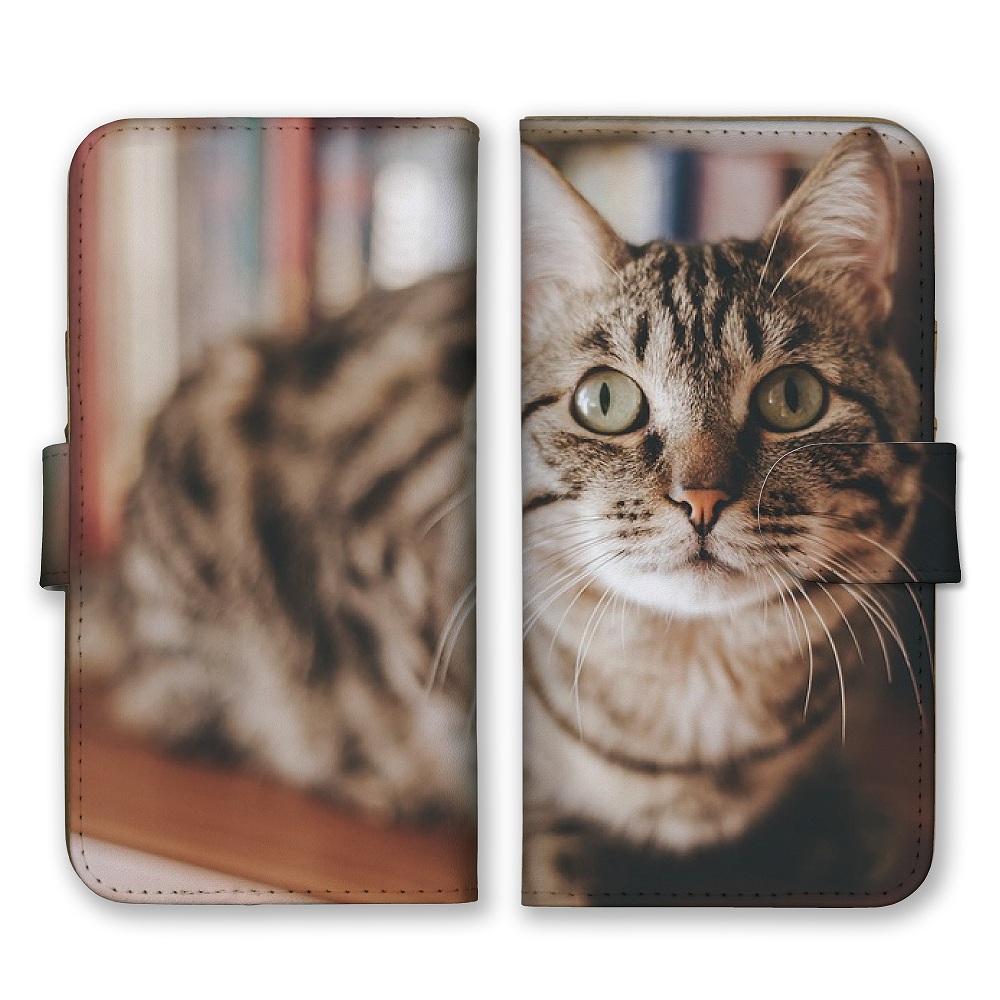 スマホケース 全機種対応 iPhone Android ケース 送料無料 手帳 ケース 猫 子猫 フォト 写真 かわいい ケース｜plumeria1988s63｜02
