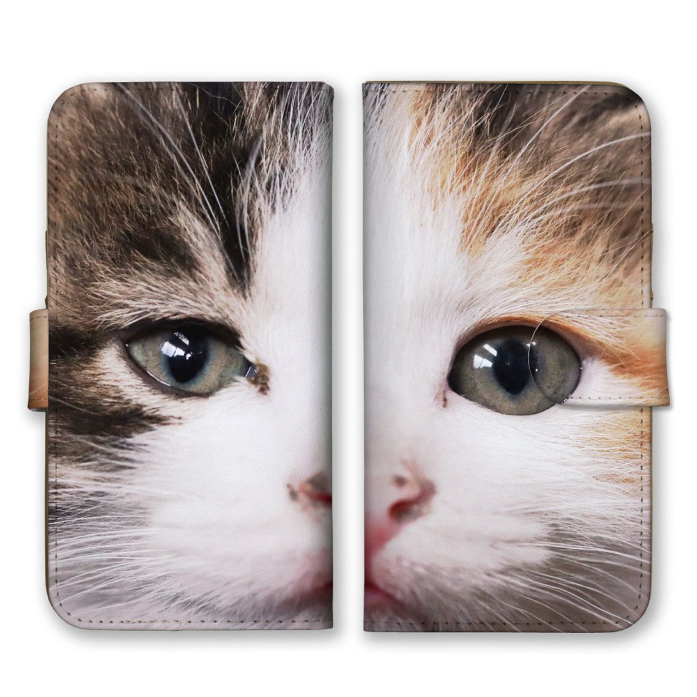 スマホケース 全機種対応 iPhone Android ケース 送料無料 手帳 ケース 猫 子猫 フォト 写真 かわいい ケース｜plumeria1988s63｜09
