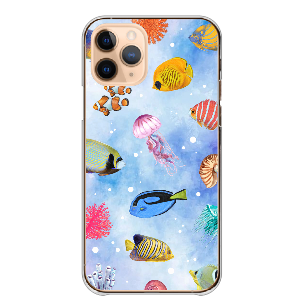 新品未使用品　スマホケース　携帯カバー　手帳型　海　熱帯魚　魚　珊瑚　水族館 dama1-mod43-w.jpg