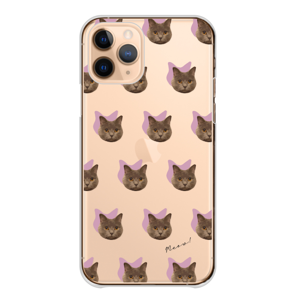 スマホケース 全機種対応 iPhone Android ケース 送料無料 ハード ケース 猫 ネコ ねこ 子猫 シルエット ネコ柄 くすみカラー 韓国 かわいい｜plumeria1988s63｜02