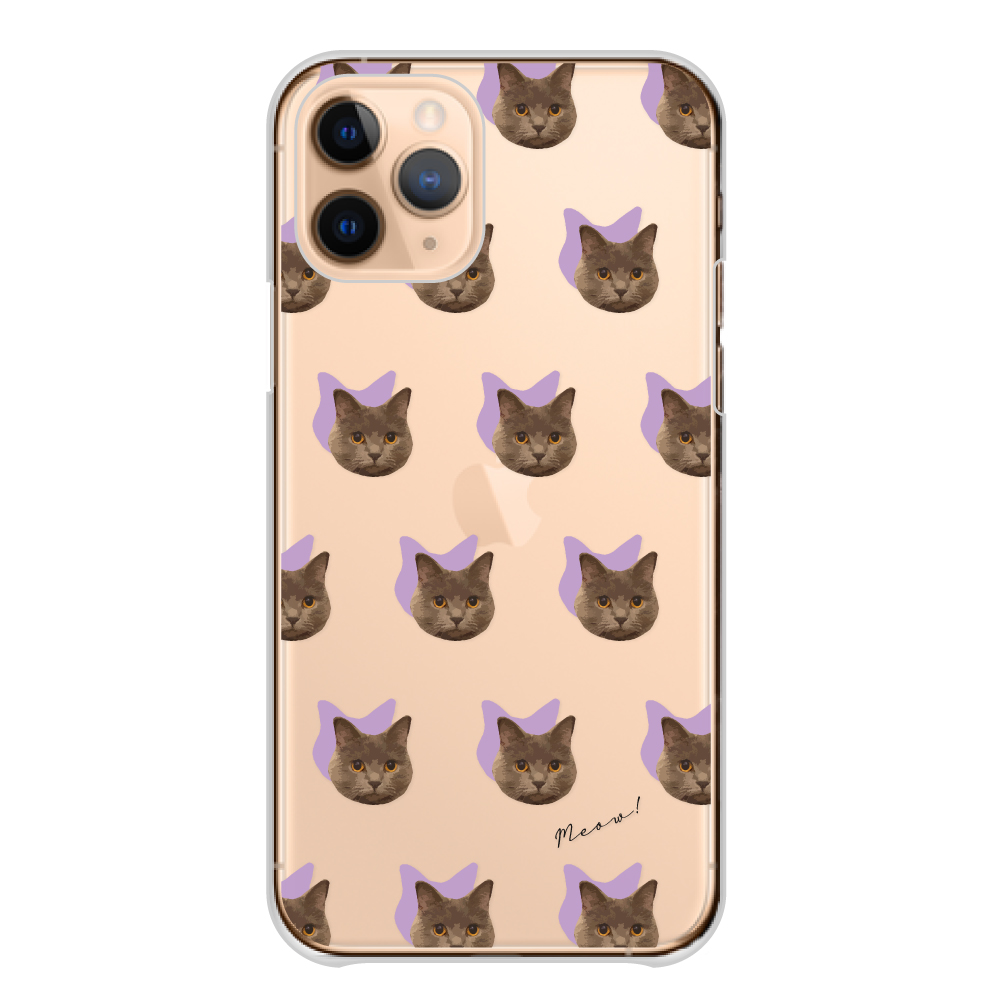 スマホケース 全機種対応 iPhone Android ケース 送料無料 ハード ケース 猫 ネコ ねこ 子猫 シルエット ネコ柄 くすみカラー 韓国 かわいい｜plumeria1988s63｜03