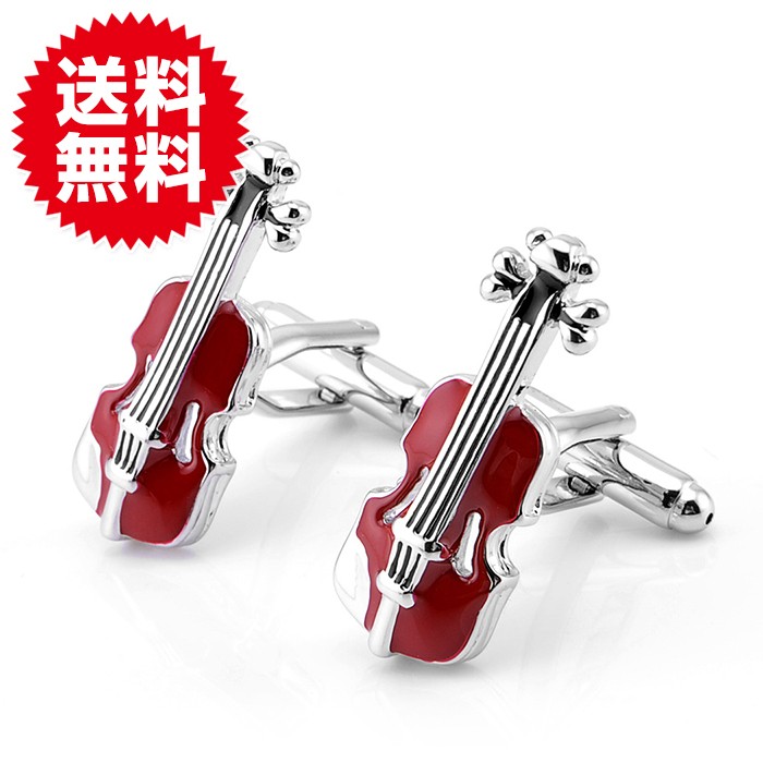 メンズ カフスボタン バイオリン