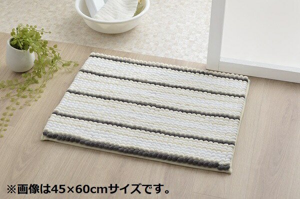 バスマットフロアマット 【約45×60cm ピンク】 洗える 抗菌 防臭 防滑加工 吸水性 高目付 〔脱衣所 お風呂〕【代引不可】 母の日｜plus-one-kagu｜20