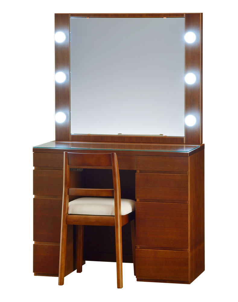 新入荷 ドレッサー 女優ミラー ライト付き おしゃれ LED 一面鏡 鏡台 デスク 白 黒 化粧台 日本製 国産 ホワイト 白 オーダー 椅子 モダン エルサ 【RIZ2120045427】(76268円)