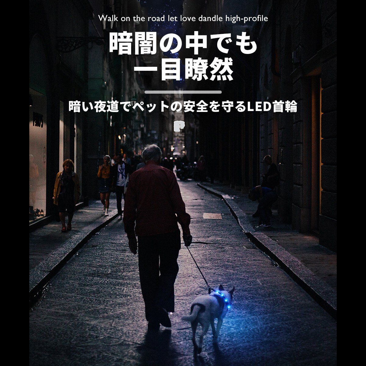 犬 光る 首輪 犬用 猫用 犬散歩 LED ペット LED首輪 小型犬 大型