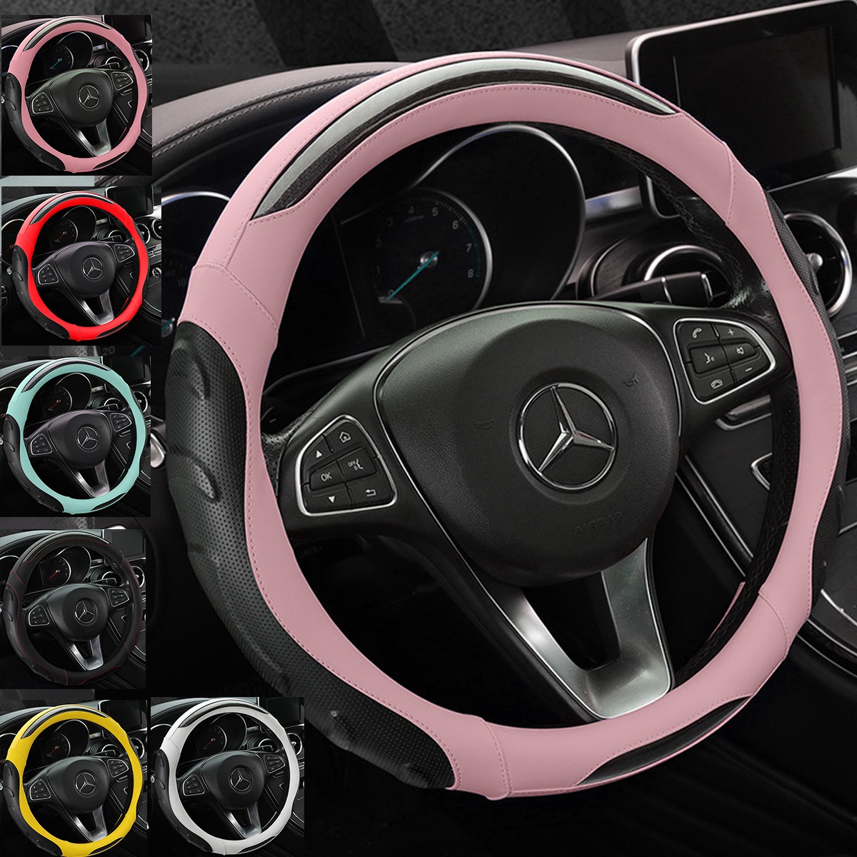 スラッシュレーシング　ステアリング　ハンドル　レザー　ピンク スラッシュレーシング ステアリング ハンドル レザー ピンク - メルカリ