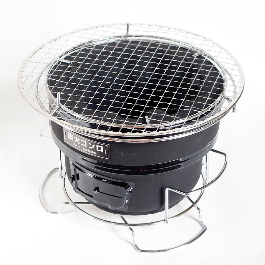 じゅうじゅう七輪＜黒＞ 網止め・焼き網・台付 | 増田屋 | 04