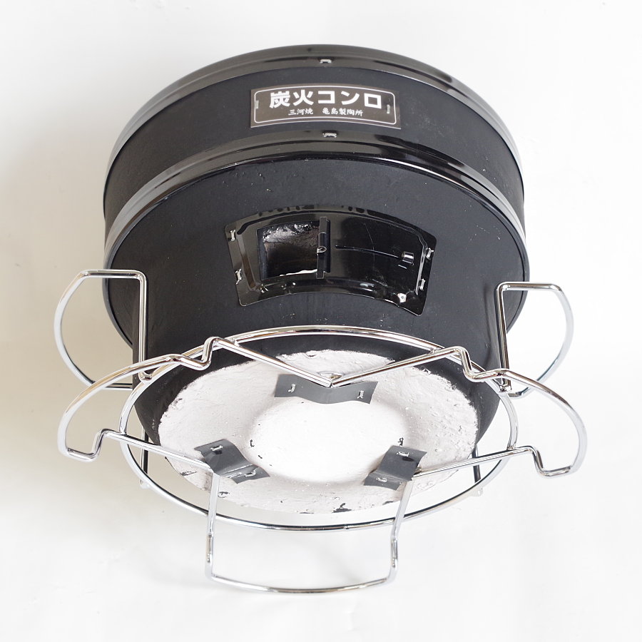 じゅうじゅう七輪＜黒＞ 網止め・焼き網・台付 | 増田屋 | 06