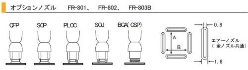 高品質新品 白光 HAKKO FR-801、FR-802、FR-903B用 ノズル A1257B 製造