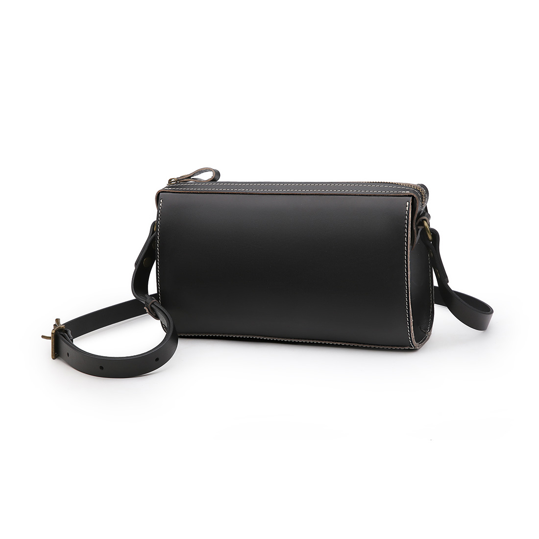 本革 ポシェット ショルダーバッグ ミニショルダー ダークブラン 茶色