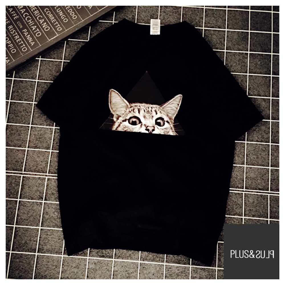 猫 猫柄 Ｔシャツ ひょっこりねこ ねこ柄 大きいサイズ 小さいサイズ ティーシャツ テーシャツ トップス かわいい おしゃれ シュール  コットン100%