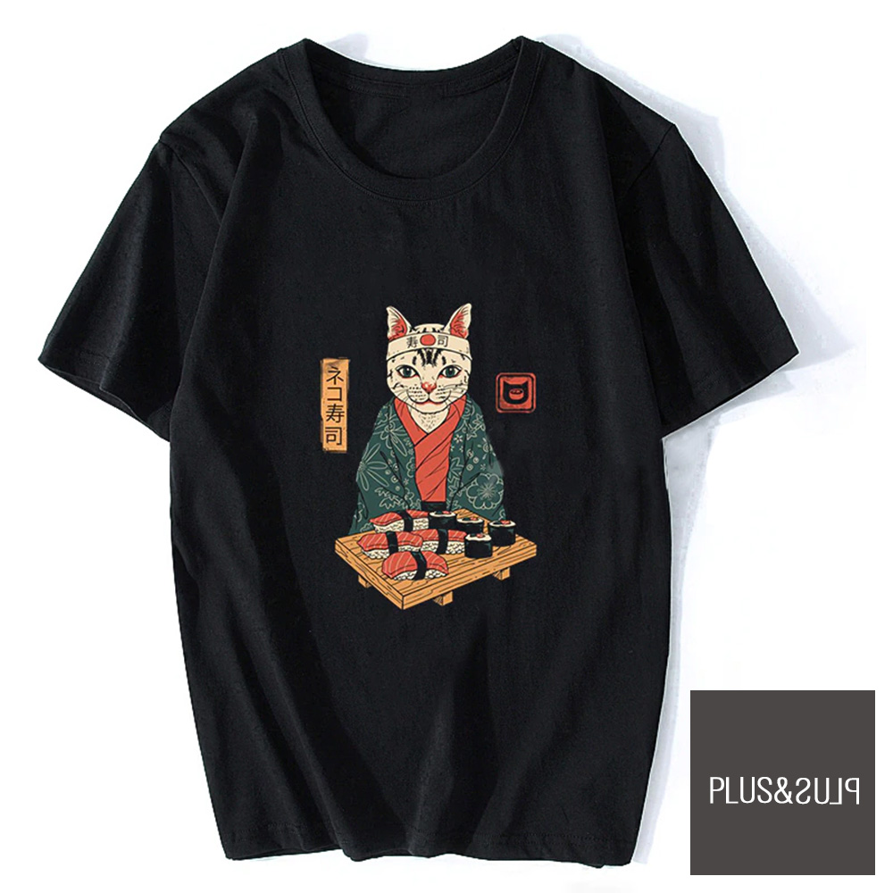 猫 ねこ Tシャツ 猫柄 猫寿司 ティーシャツ テーシャツ おもしろ  