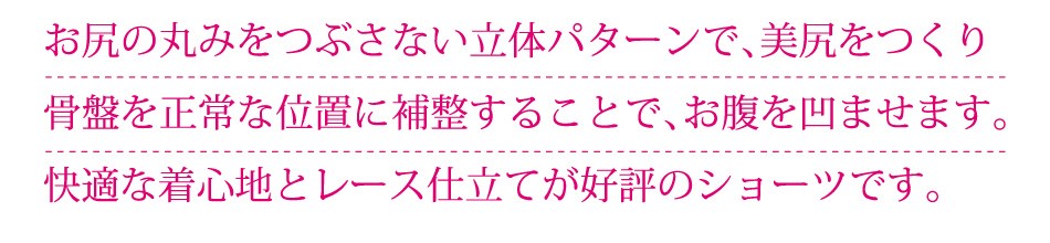 お尻の丸みをつぶさない立体パターン