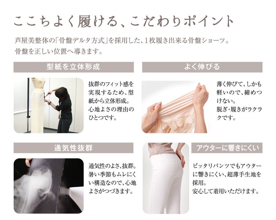 ここちよく履ける、こだわりポイント
