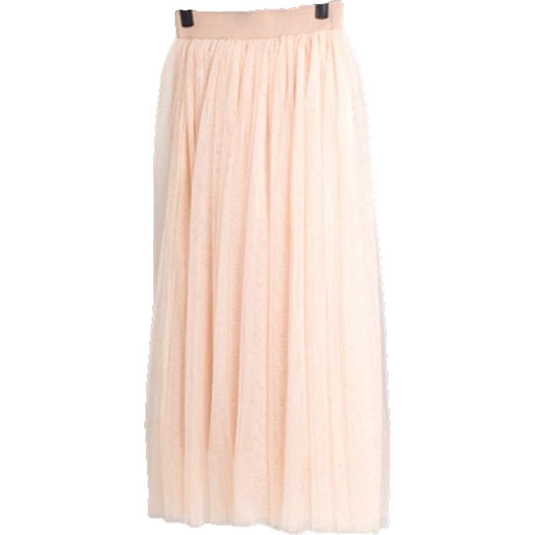 チュールスカート ロング マキシ ミモレ丈 レディース Aライン フレア ウエストゴム 裏地あり 無地 春夏 体型カバー ふんわり | plusnao | 04