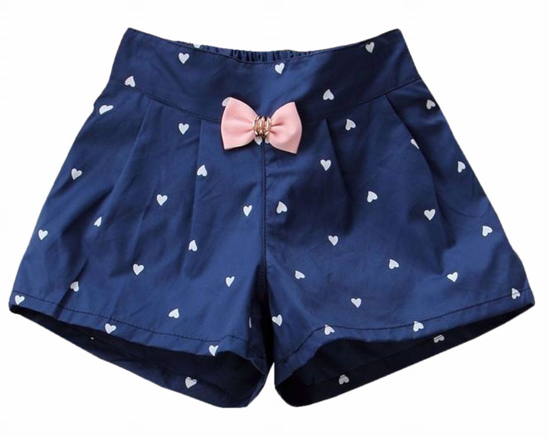 ショートパンツ 女の子 キッズ 子ども ボトムス 半ズボン 短パン ショート丈 カラフル ウエストゴム ハート ドット リボン カジュアル かわいい  :bot-12888:プラスナオ!店 通販 