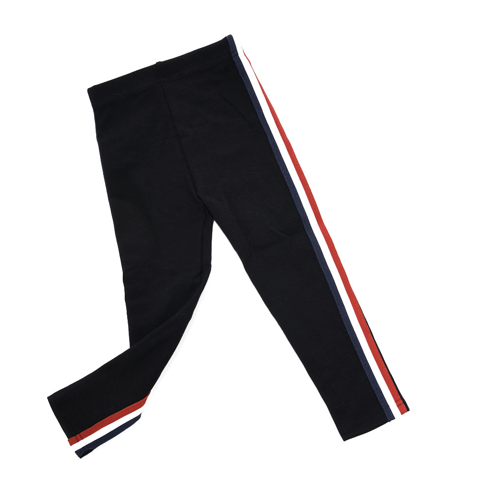 キッズレギンス レギンス 子供服 キッズ服 女の子 ボトムス 長ズボン ズボン ロングパンツ パンツ トリコロールカラー トリコロール ライン 無地 | plusnao | 03