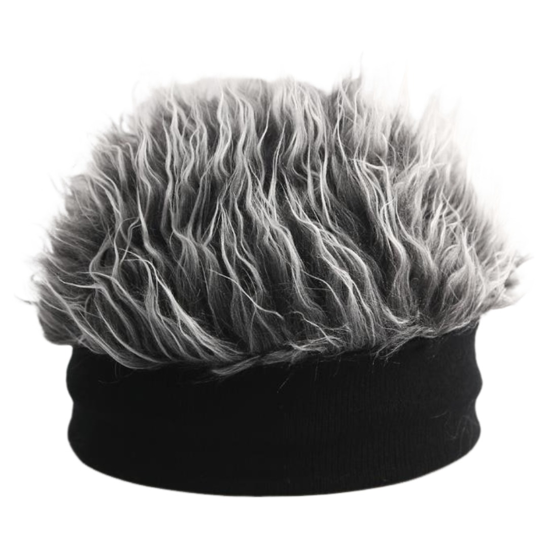 ウィッグ付きニット帽 メンズ 男性 紳士 ぼうし キャップ ヘアバンド かつら 髪の毛 ウィッグキャップ 伸縮性 コスプレ 衣装 イメチェン | plusnao | 01