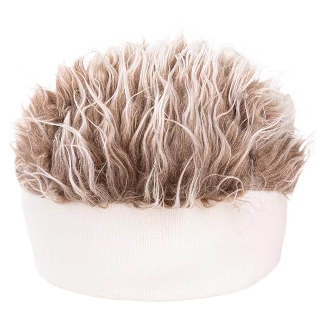 ウィッグ付きニット帽 メンズ 男性 紳士 ぼうし キャップ ヘアバンド かつら 髪の毛 ウィッグキャップ 伸縮性 コスプレ 衣装 イメチェン | plusnao | 05