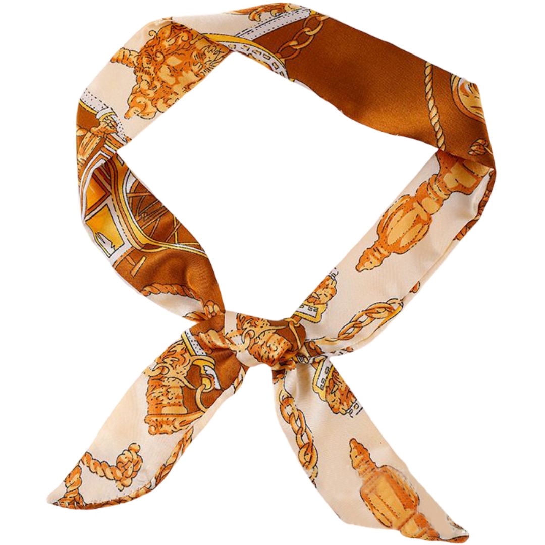 リボンスカーフ バッグスカーフ 90cm スカーフ 細スカーフ レディース シルク調 細め ロング 細長 長方形 柄物 首飾り 髪飾り ヘアアレンジ | plusnao | 10