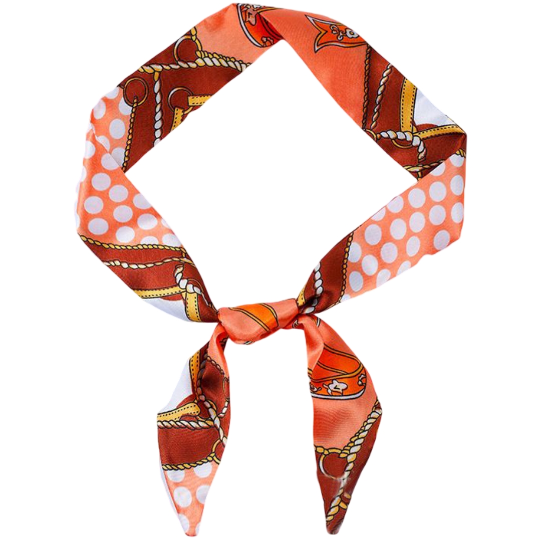 リボンスカーフ バッグスカーフ 90cm スカーフ 細スカーフ レディース シルク調 細め ロング 細長 長方形 柄物 首飾り 髪飾り ヘアアレンジ | plusnao | 18