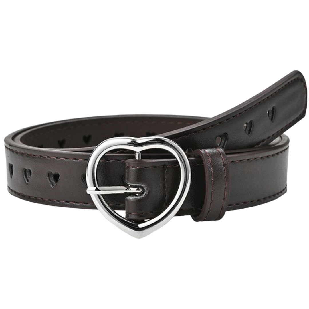 ベルト キッズ 子供用 女の子 ハート フェイクレザー レザー調 ウエストマーク おしゃれ かわいい ピンク ブラック ホワイト レッド | plusnao | 05