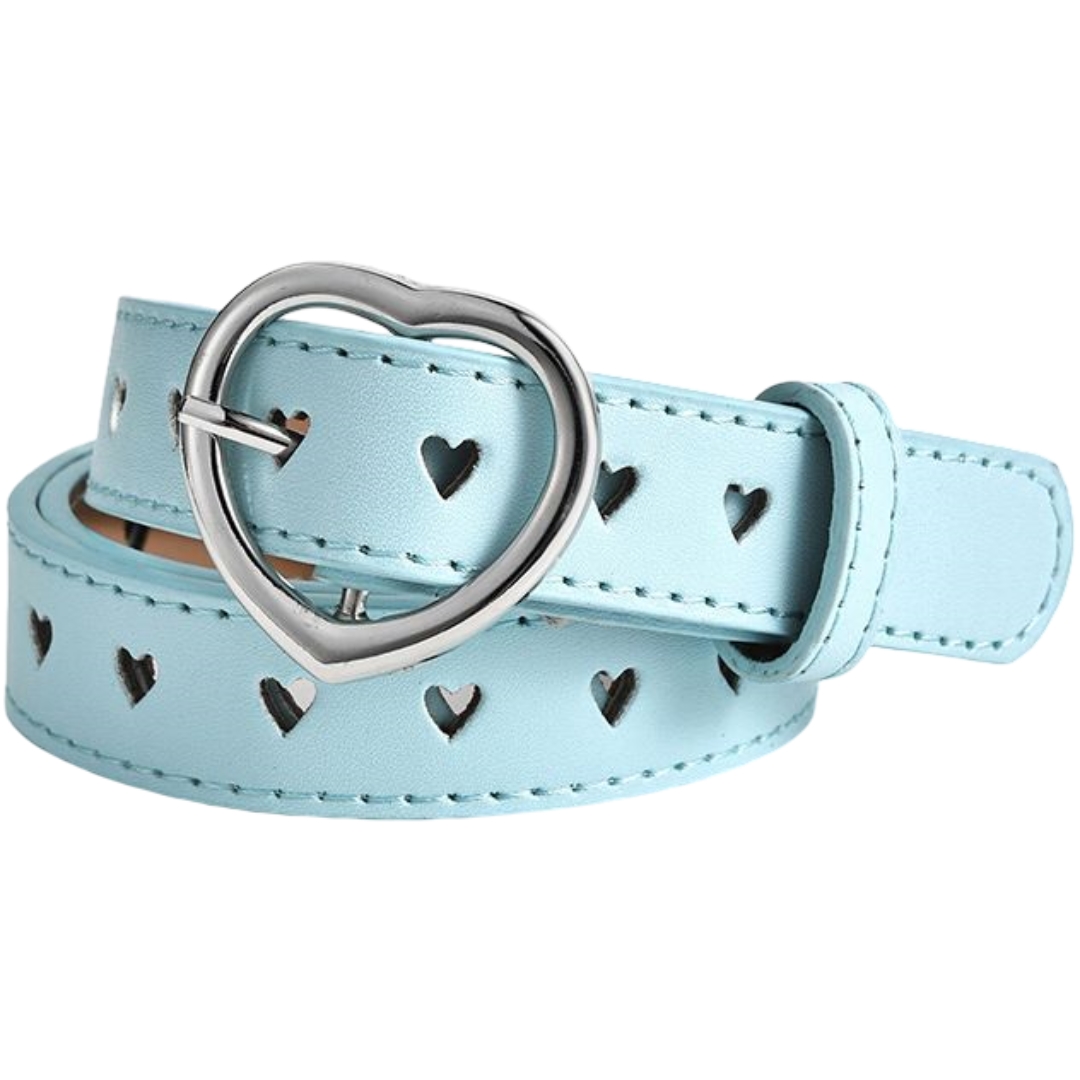 ベルト キッズ 子供用 女の子 ハート フェイクレザー レザー調 ウエストマーク おしゃれ かわいい ピンク ブラック ホワイト レッド | plusnao | 07