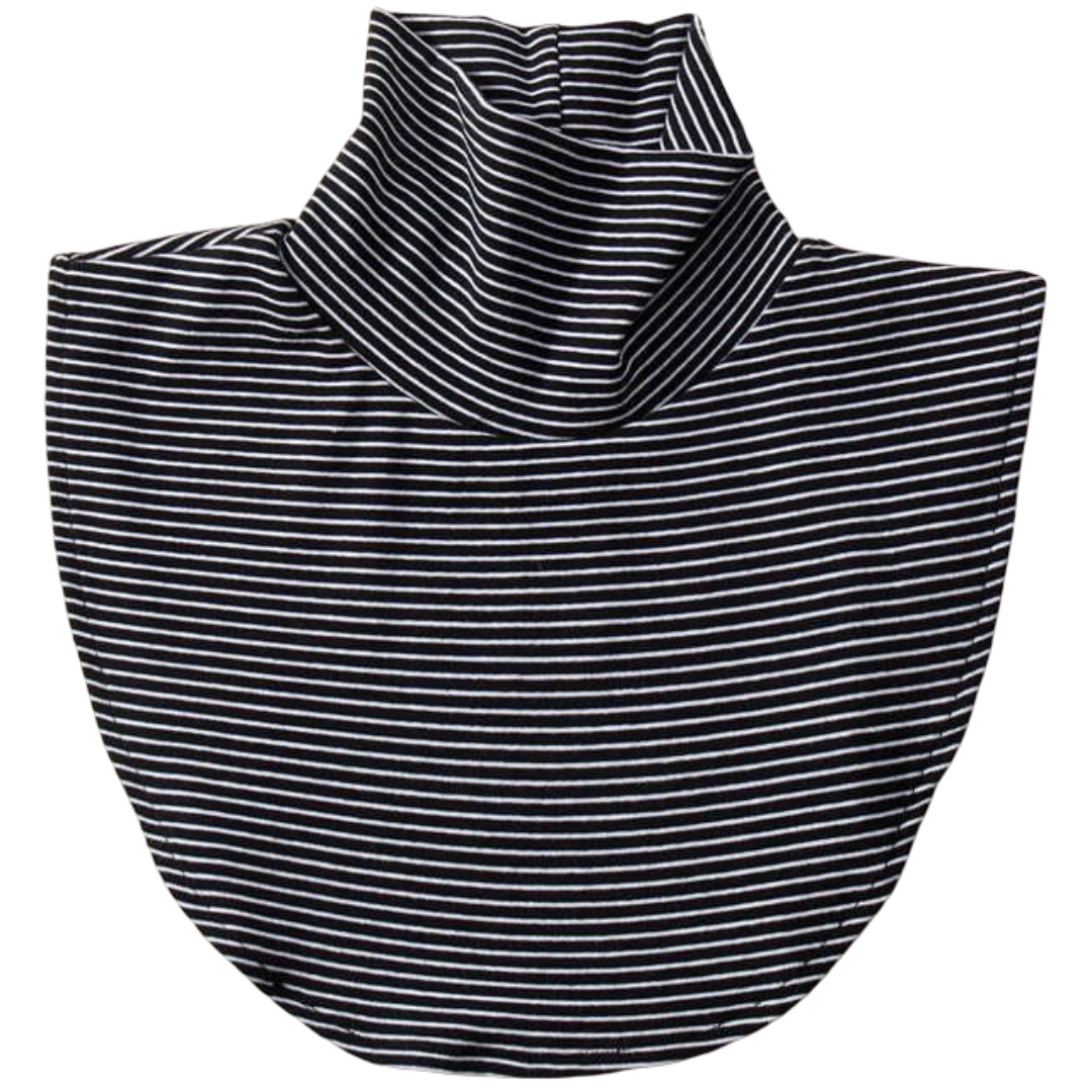 つけ襟 付け襟 フェイクカラー ハイネック レディース 立襟 重ね着用 無地 ボーダー柄 着ぶくれしない 女性用 婦人用 プルオーバー 冷え対策 アク | plusnao | 01