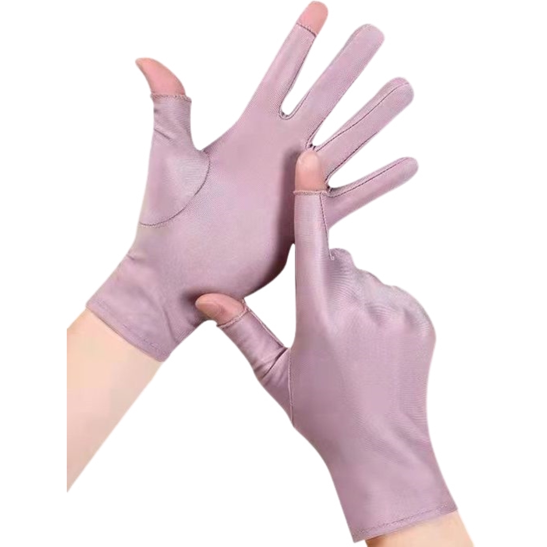 手袋 グローブ 指なし フィンガーレス 2本指 レディース 女性 薄手 UV対策 紫外線対策 日焼け...
