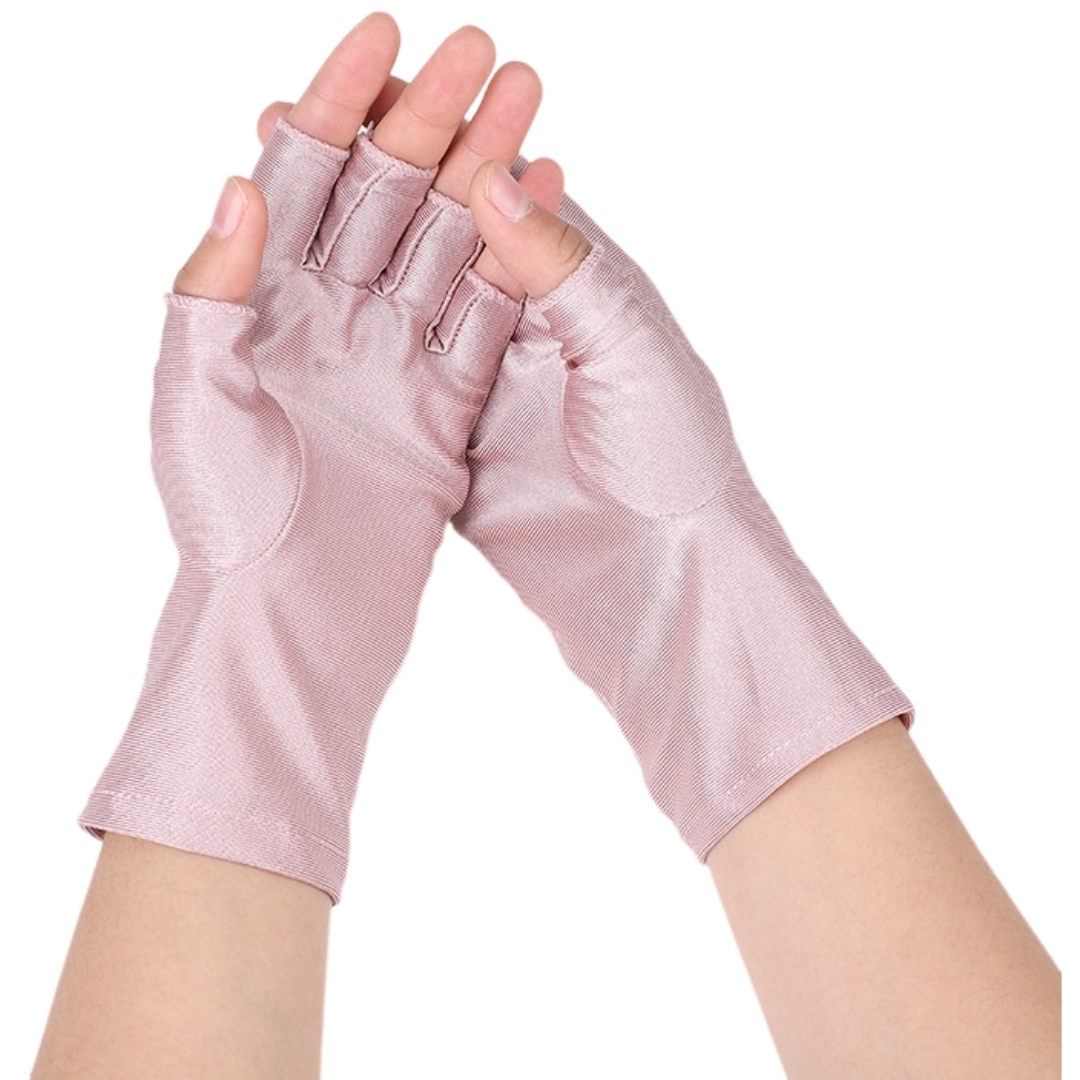 手袋 グローブ 指なし フィンガーレス 2本指 レディース 女性 薄手 UV対策 紫外線対策 日焼け防止 無地 単色 シンプル ファッション小物 婦人｜plusnao｜06