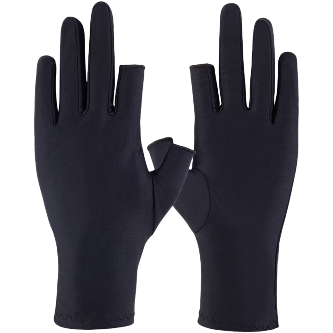 手袋 グローブ 指なし フィンガーレス 2本指 レディース 女性 薄手 UV対策 紫外線対策 日焼け...
