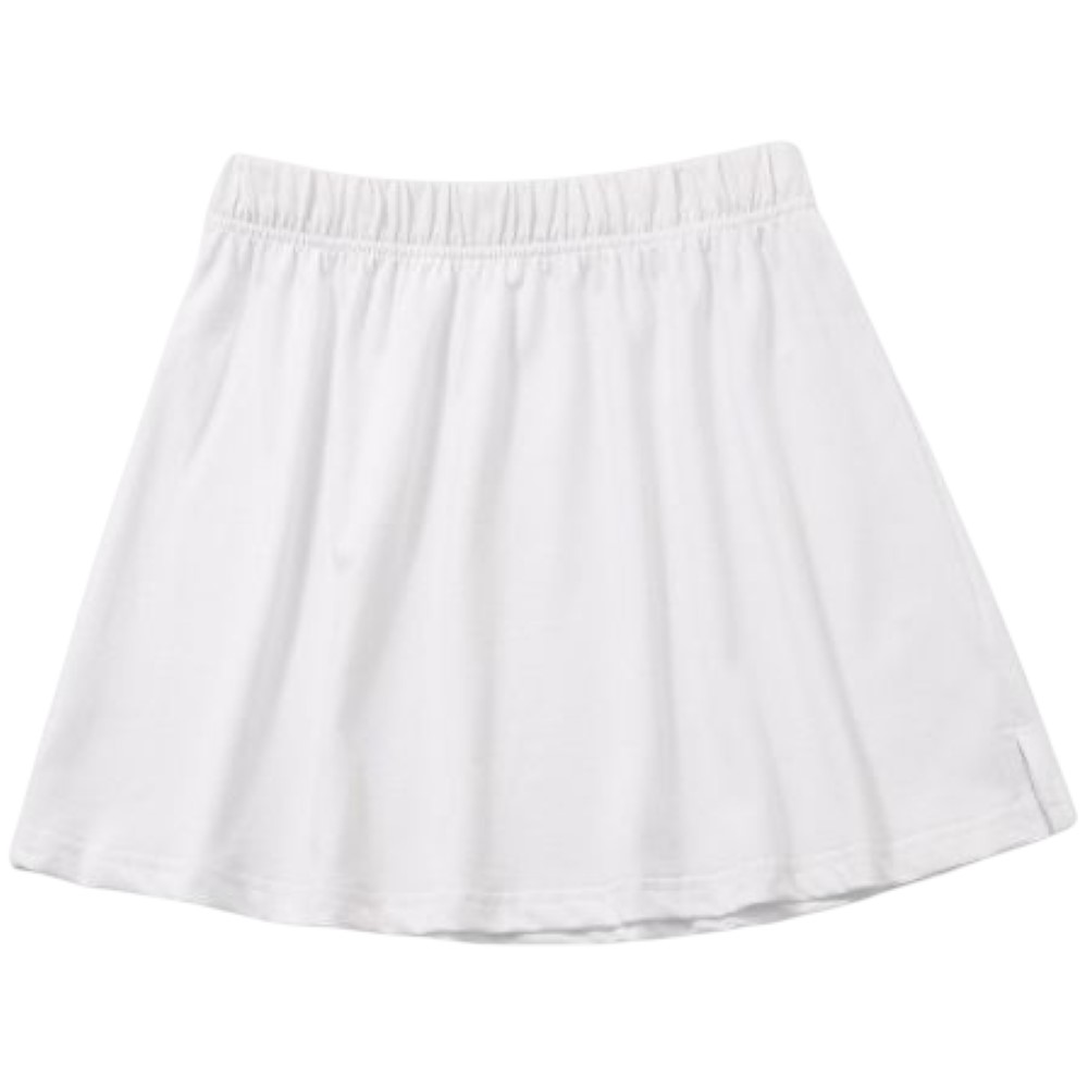 付け裾 つけ裾 フェイクレイヤードシャツ レディース 女性 ウエストゴム スカート 無地 重ね着風 体型カバー 大きいサイズ カジュアル かわいい お | plusnao | 01