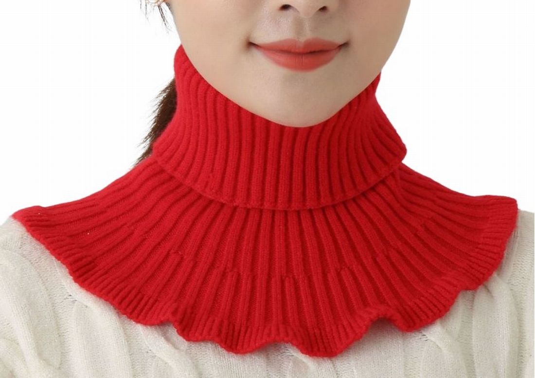 つけ襟 付け襟 レディース タートルネックつけ襟 女性 婦人 ネックカバー ネックウォーマー スヌード ニットスカーフ タートルネック ハイネック リ | plusnao | 06