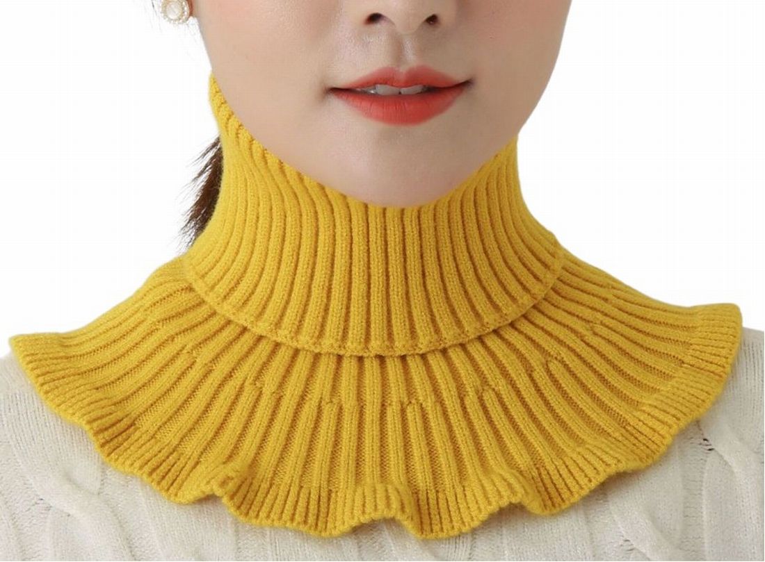 つけ襟 付け襟 レディース タートルネックつけ襟 女性 婦人 ネックカバー ネックウォーマー スヌード ニットスカーフ タートルネック ハイネック リ | plusnao | 01