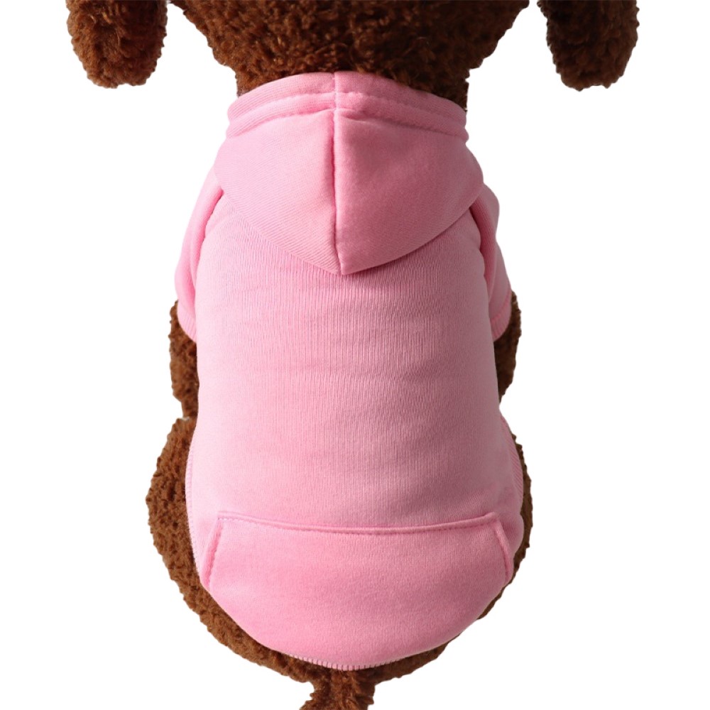 ペットウェア ドッグウェア 犬服 猫服 小型犬 パーカー 袖あり フード リブ ポケット 無地 シンプル カジュアル 防寒 暖かい