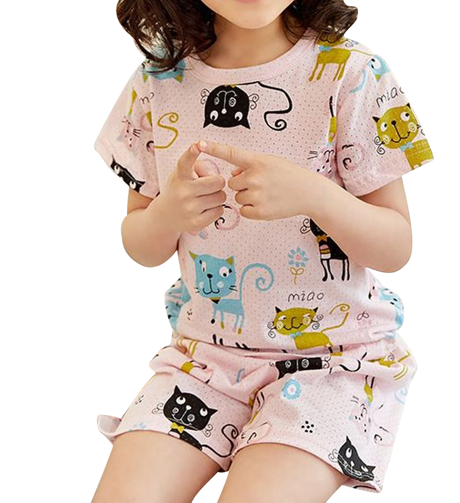 パジャマ ルームウェア 上下セット セットアップ 子供服 キッズ ジュニア 90-150cm 男の子 女の子 部屋着 半袖カットソー ショートパンツ