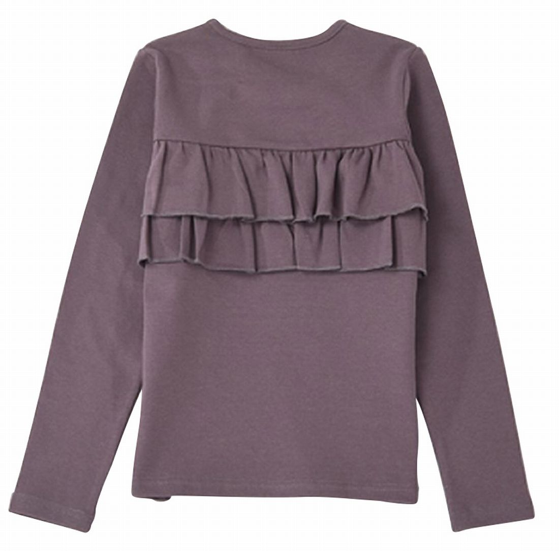 子供服 女の子 ガールズ フリル トップス フリルトップス カットソー ロンT 長袖Tシャツ Tシャツ バックフリル キッズ ジュニア 100 110 | plusnao | 14
