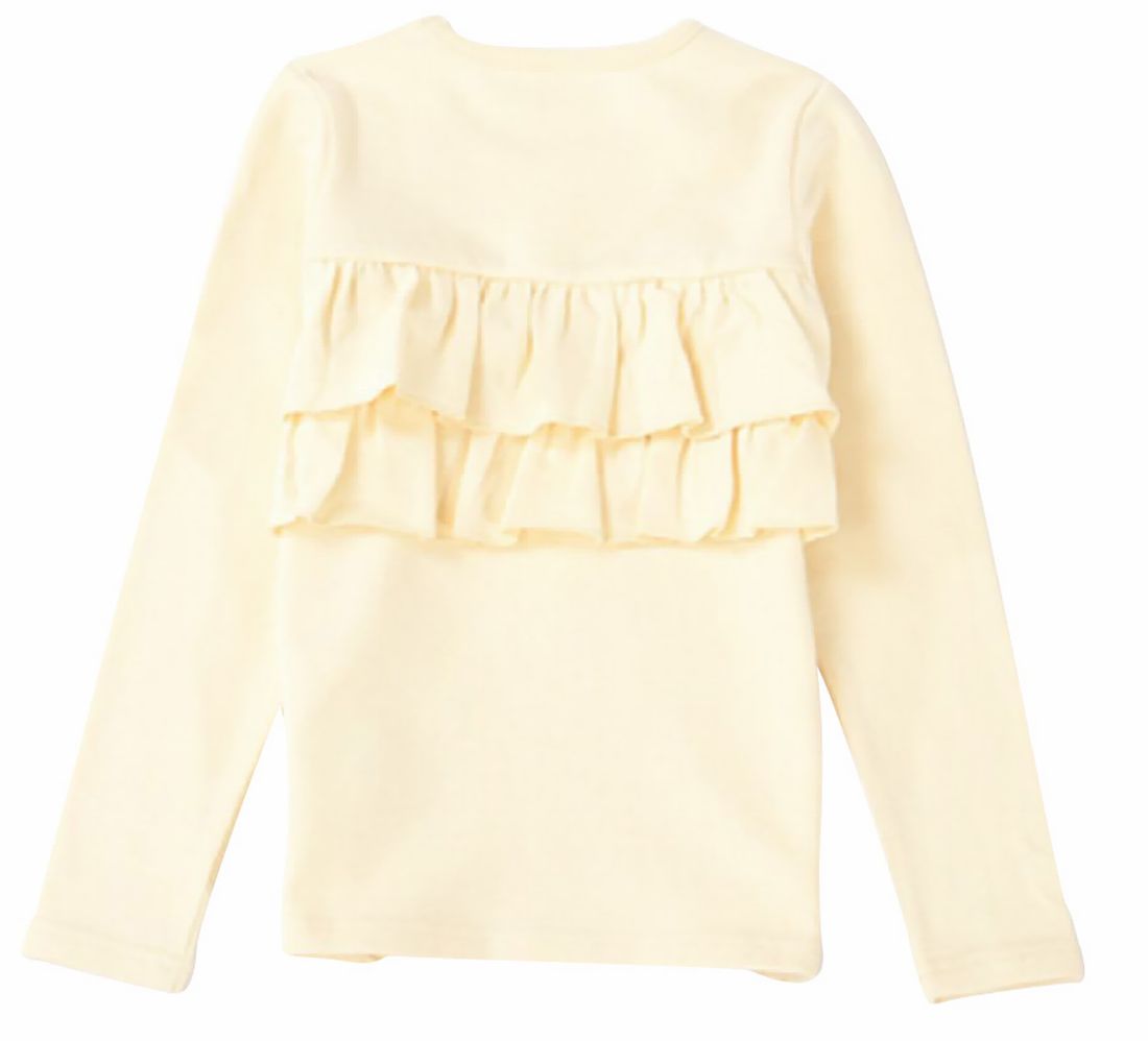 子供服 女の子 ガールズ フリル トップス フリルトップス カットソー ロンT 長袖Tシャツ Tシャツ バックフリル キッズ ジュニア 100 110 | plusnao | 13