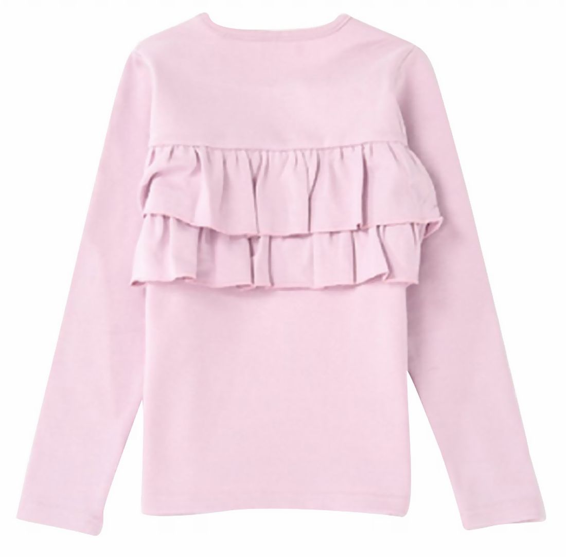 子供服 女の子 ガールズ フリル トップス フリルトップス カットソー ロンT 長袖Tシャツ Tシャツ バックフリル キッズ ジュニア 100 110 | plusnao | 08