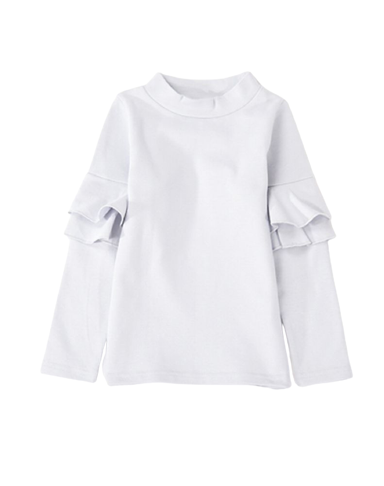 子供服 フリルトップス カットソー 袖フリル ロンT 長袖Tシャツ T