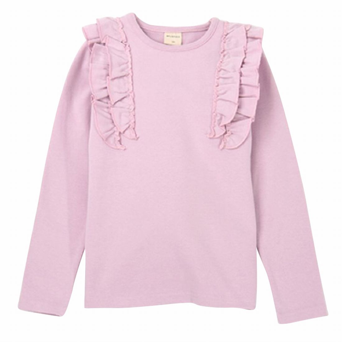 子供服 フリルトップス フリル トップス ロンT 長袖Tシャツ キッズ Tシャツ カットソー 長袖 ロングTシャツ 子供 ジュニア 女の子 100 1｜plusnao｜09