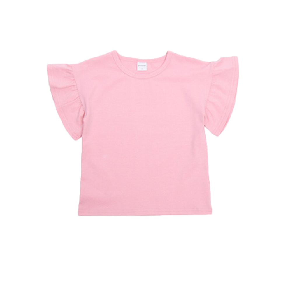 子供服 半袖 Tシャツ 女の子 ガールズ カットソー フリル トップス 袖フリル バックフリル キッズ ジュニア トップス 春服 夏服 かわいい 可愛